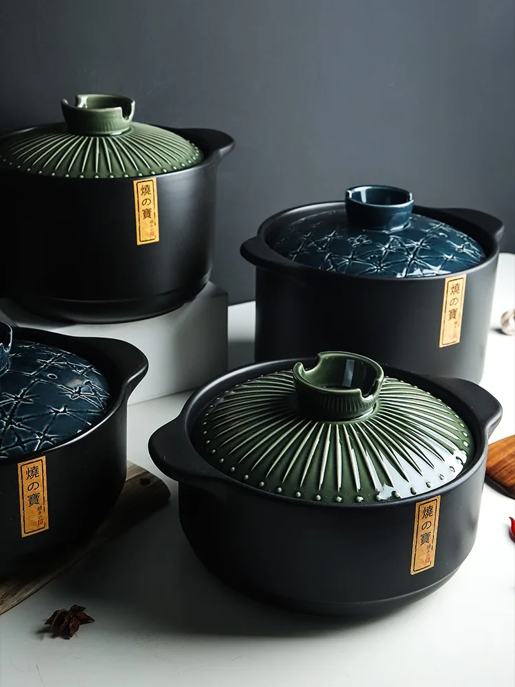 Amosfun Japanischer Keramik-Dampftopf – Eisblau, Mit Deckel, 10,4 Cm – Ideal Für Suppen, Desserts & Dampfgaren (1 Stück)
