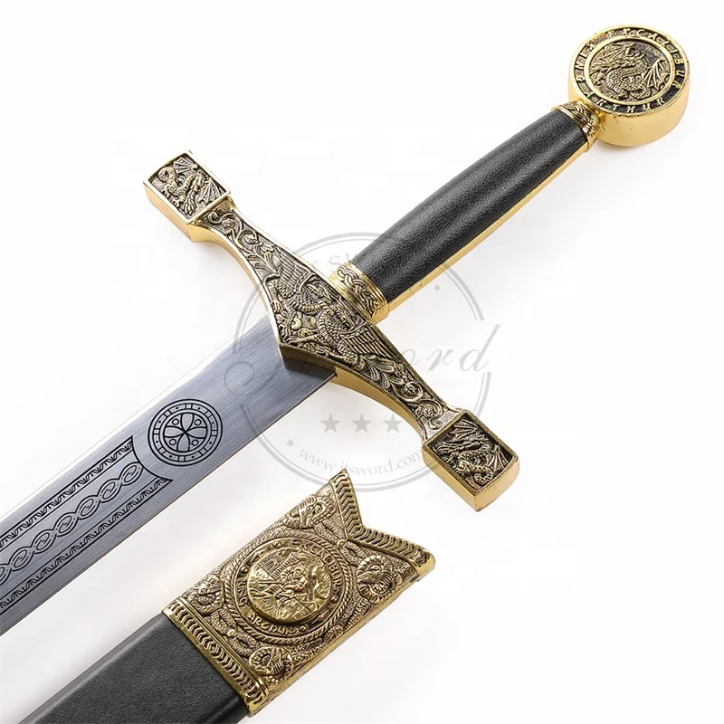 中世の武器王アーサーゴールデンエクスカリバーの剣| Alibaba.com