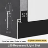 L50 Recessed Light Slot / Crystal Ceramic Black / 1m