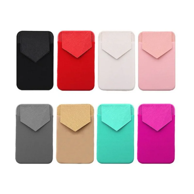 Mini Universal Adhesive Phone Back Slim Stick-on Pocket Credit Card Holder Removable Pouch Wallet Firmly Stick Practical