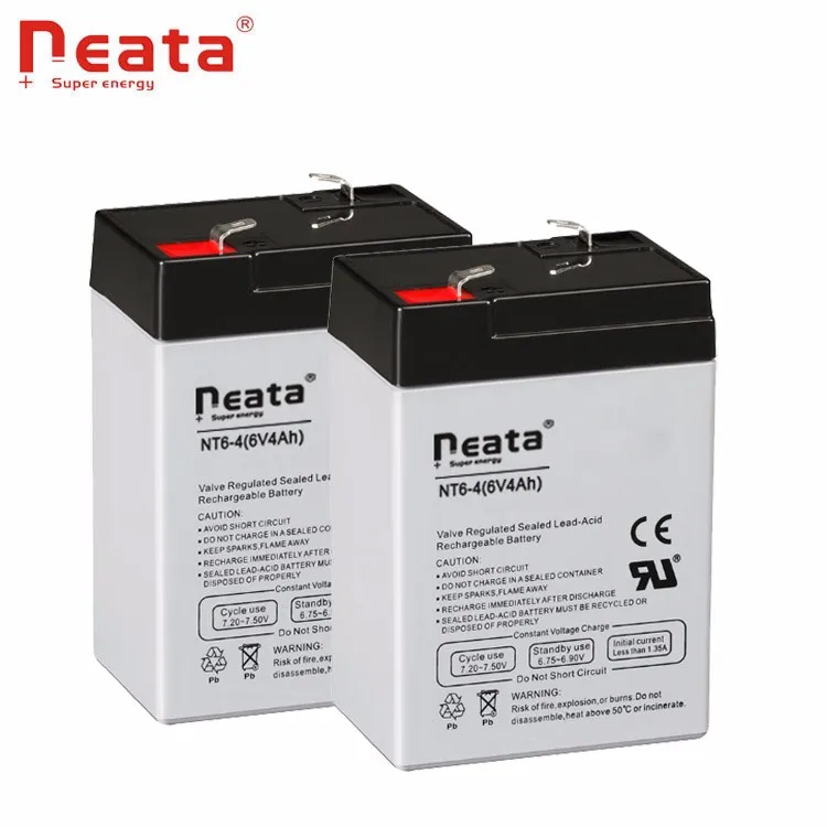 Rechargeable 6v 4ah Battery 6 Volt 4Amp sealed Lead Acid SLA Deep Cycle Gel Solar Battery Free Maintenance Betari
