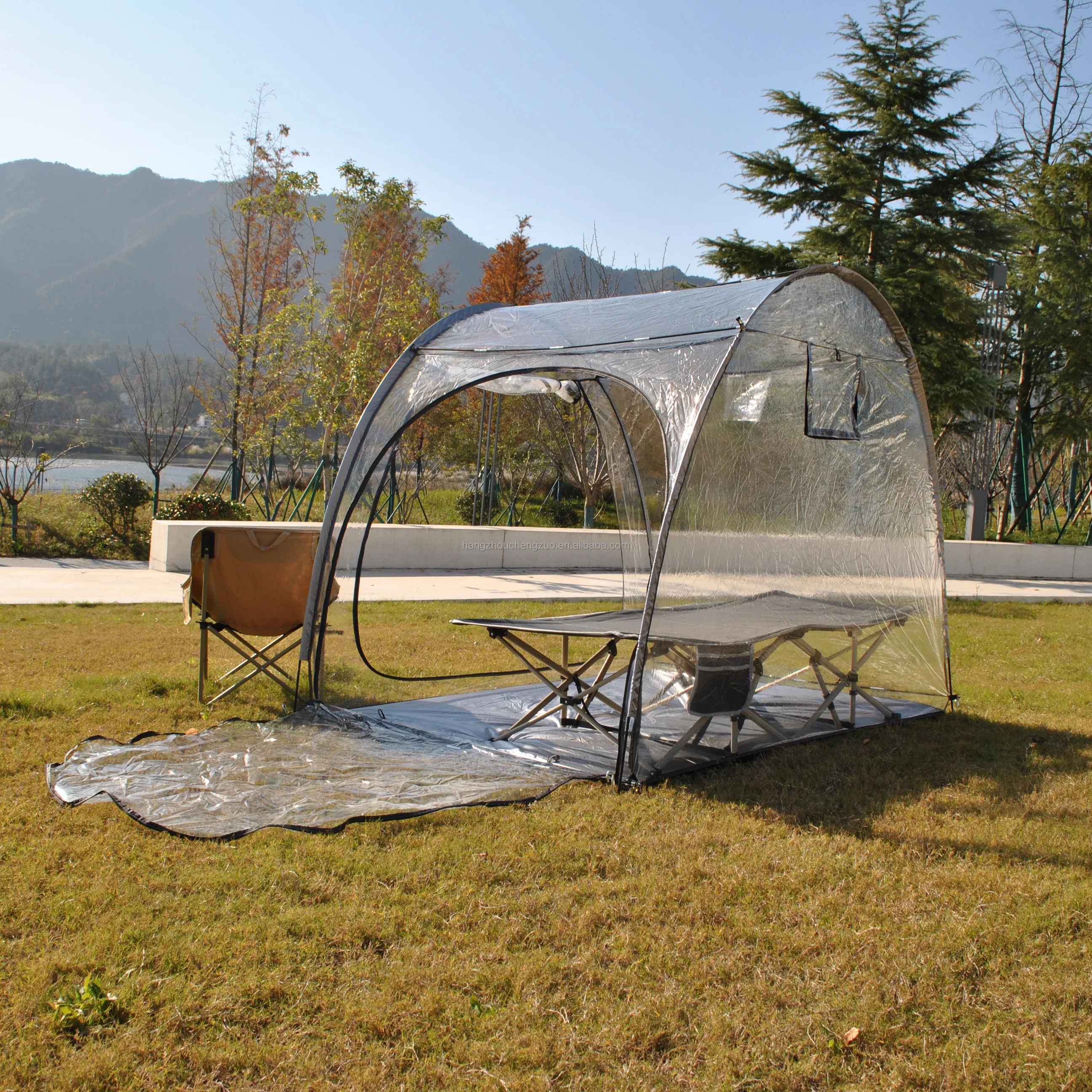 Bubble-Zelt - Transparentes Iglu-Zelt - 2-3 Personen Pavillon für Terrassen - Großes Übergroßes Wetterfestes Zelt - Kälteschutz – Detail 15