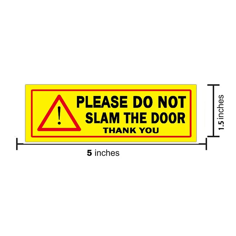 Remarkable Please Do Not Slam The Door Warning Stickers Do Not Slam ...