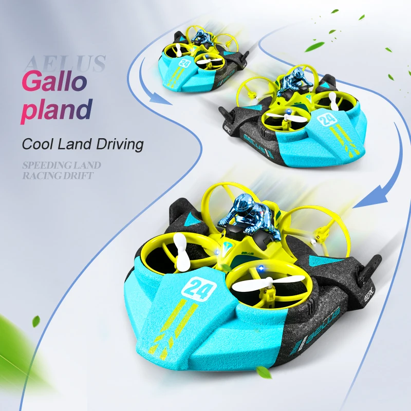 2 in 1 Mini RC Drone Quadcopter Remote Control RC Boat Ship Drone Airplane Toy for Kids Adults