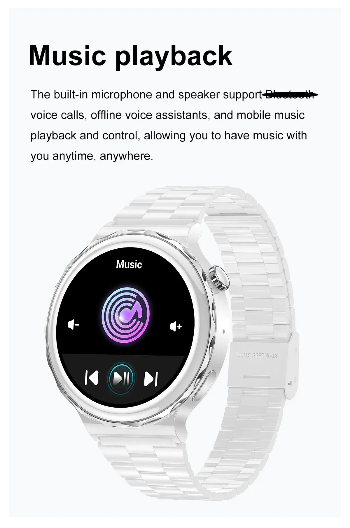 Smart Watch For Women Full Screen Touch Hk43 Bt Call Smart Bracelet