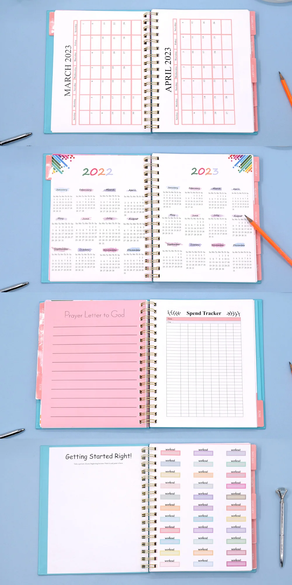 Custom Journal Manufacturers 20232024 Daily Organizer Planner Buy Planner Journals,Daily