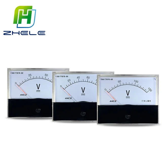 OEM Service 100*80mm Point Analog Panel Voltmeter AC/DC 5V 10V 15V 20V 30V 50V 100V 150V 200V 250V 300V 400V 500V Voltage Meter