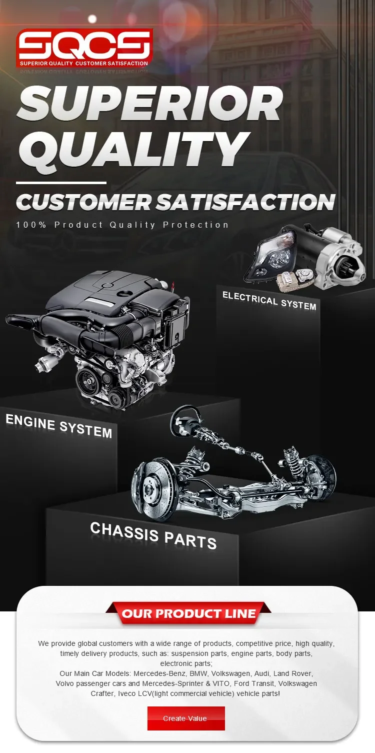 SQCS Professional Sliding Door Roller Middle Guide Rail OE9067603247 with 6 Month Warranty and 100% Tested for Mercedes Benz Sprinter W906