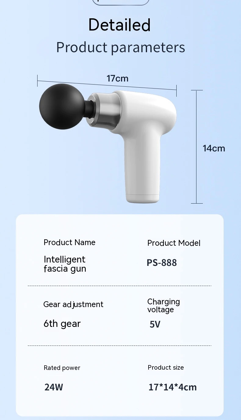 Mini Wireless Massage Gun Fascial Muscle Massager  Fascia Gun