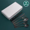 48pcs black with white box