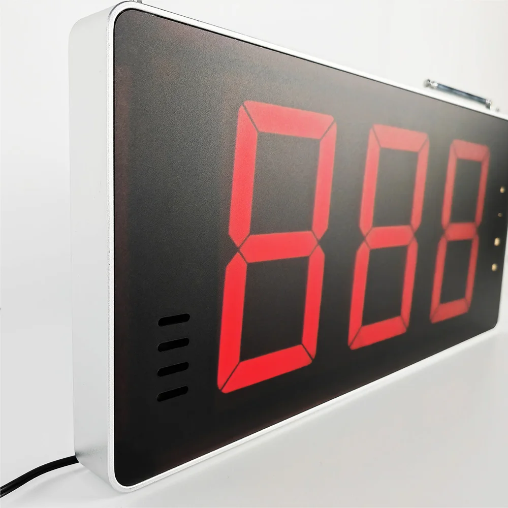 Wireless 3-Digit LED Display Queue Calling System Metal Construction for Hotel Restaurant Hospital or Bank Management