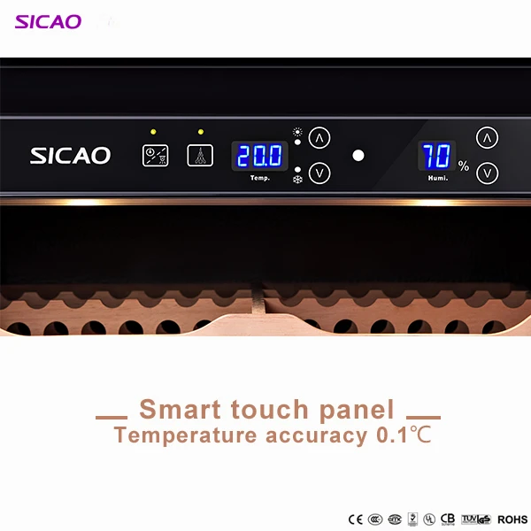 Refrigerated Humidity Refrigerator Controlled Display Humidor Quiet Operation Electric Cigar Wine Cabinet Fridge Australia