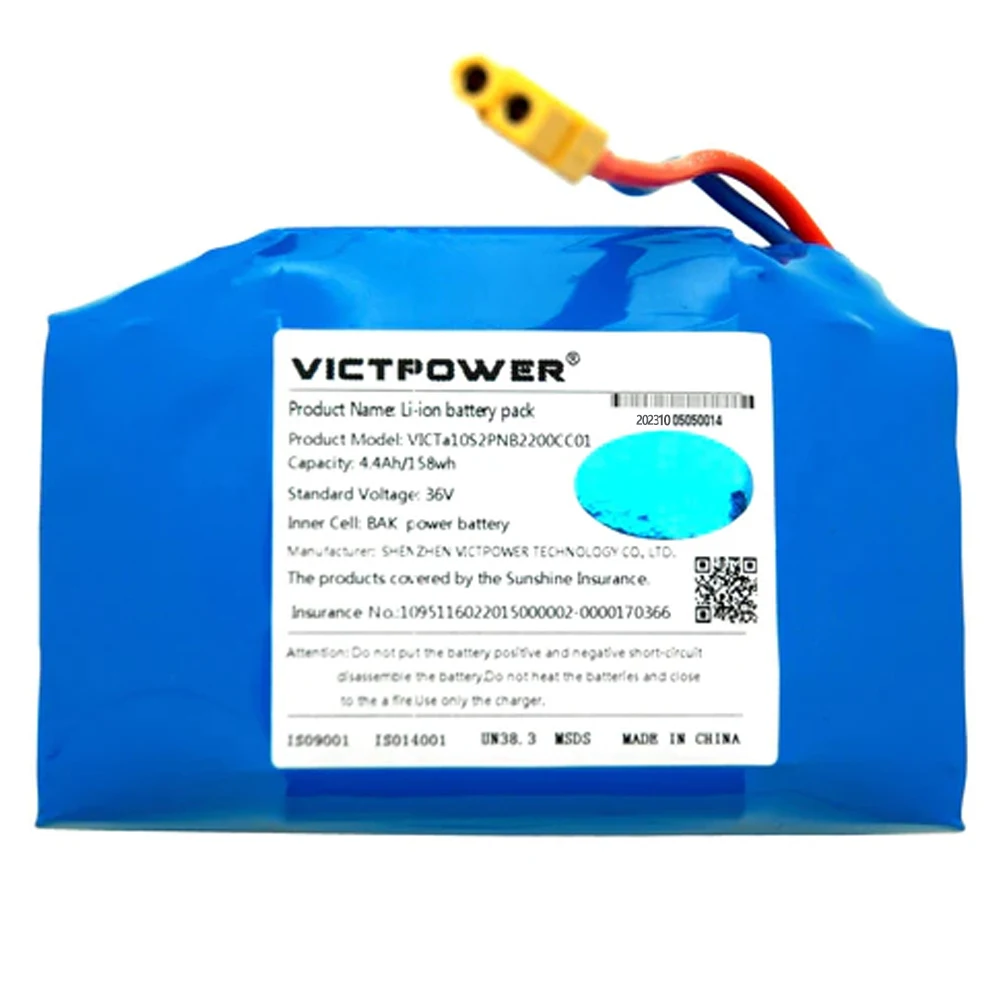 WILLQR Batterie Li-ion Rechargeable 36 V 4400 MAh 2400 MAh Pour Scooters électriques/planches Auto-équilibrantes 86,4 Wh/158,4 Wh, 36 V 4400 MAh