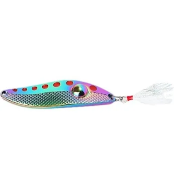 Wholesale Zinc Alloy Artificial Hard Bait Water Shaped Diamond Luya Sequin Bait Horse Mouth Sequin Sackerel Perch White Strip – Hard Lure – view 2