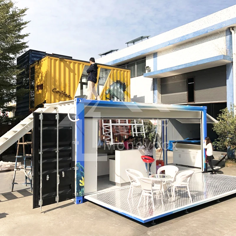 2022 Factory 20ft Foldable Ready Made Pop up Mobile Shipping Container Cafe