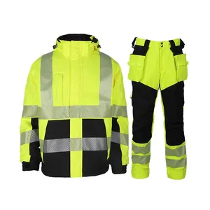 Men Outdoor Hi Vis Working Safety High Visibility Reflective Waterproof Safety Jackets for Worker