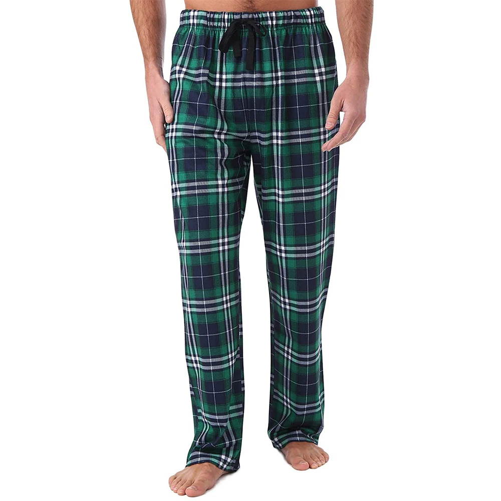 Wholesale Flannel Mens Pajama Pants Custom Cotton Plaid Bamboo Pajama ...