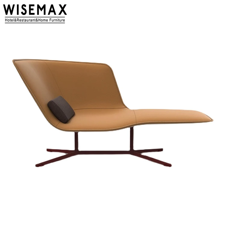 WISEMAX FURNITURE Unique Design Leather Fabric Office Living Room Furniture Lazy Sofa Set Simple Stylish Modern Lounge Sofa