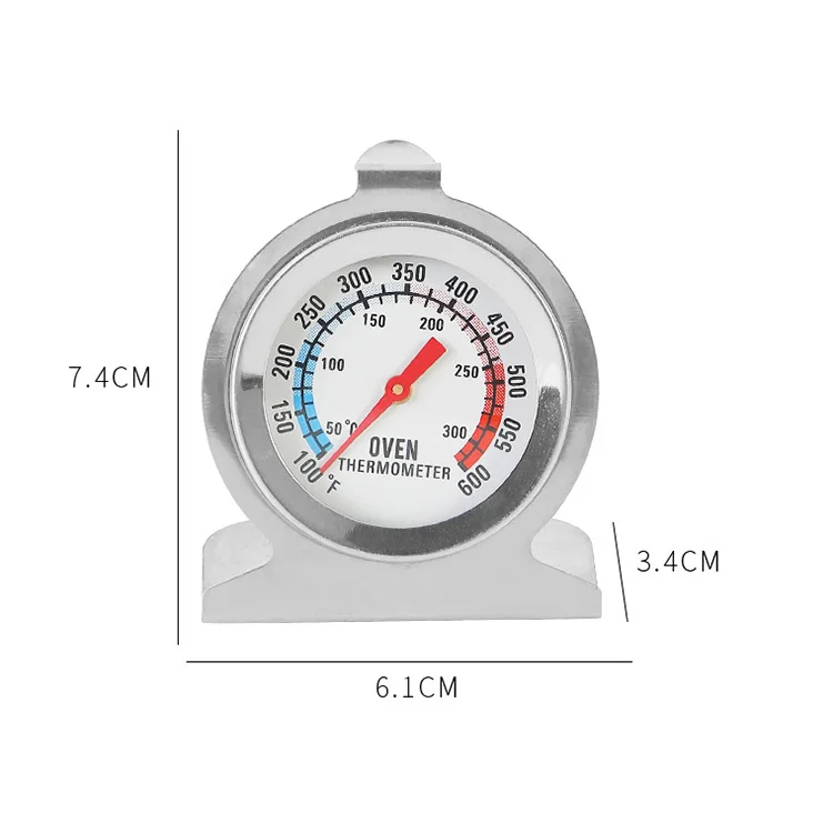 kitchen gadgets 50-300 degree stainless steel pointer oven thermometer high quality kitchen bbq thermometer