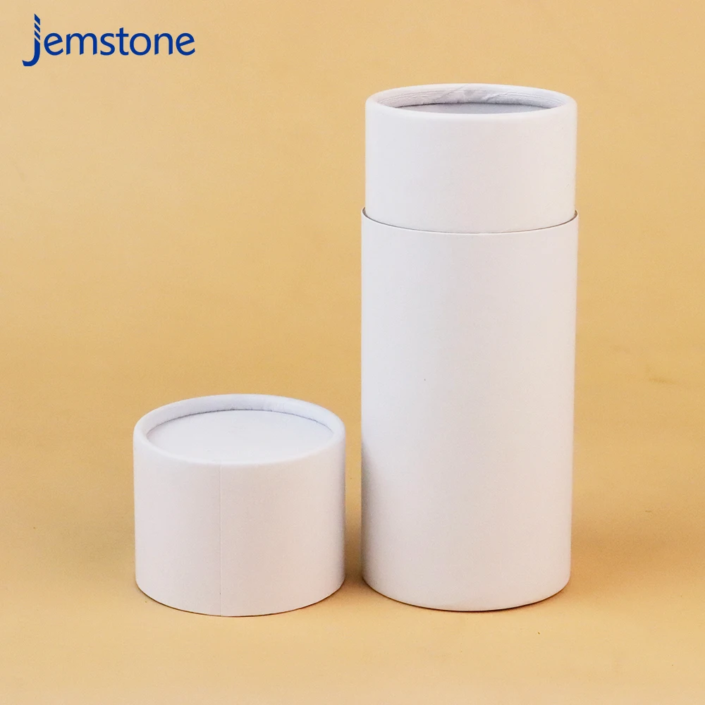 Biodegradable Cardboard Cylinder Round Box White Paper Tube Packaging ...