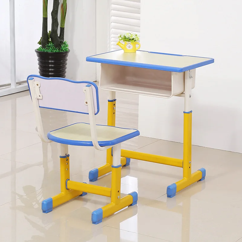 Wholesale Hot Style Competitive Price Desk School Furniture Primary Secondary School Students Adjustable Tables Desk Chair Set