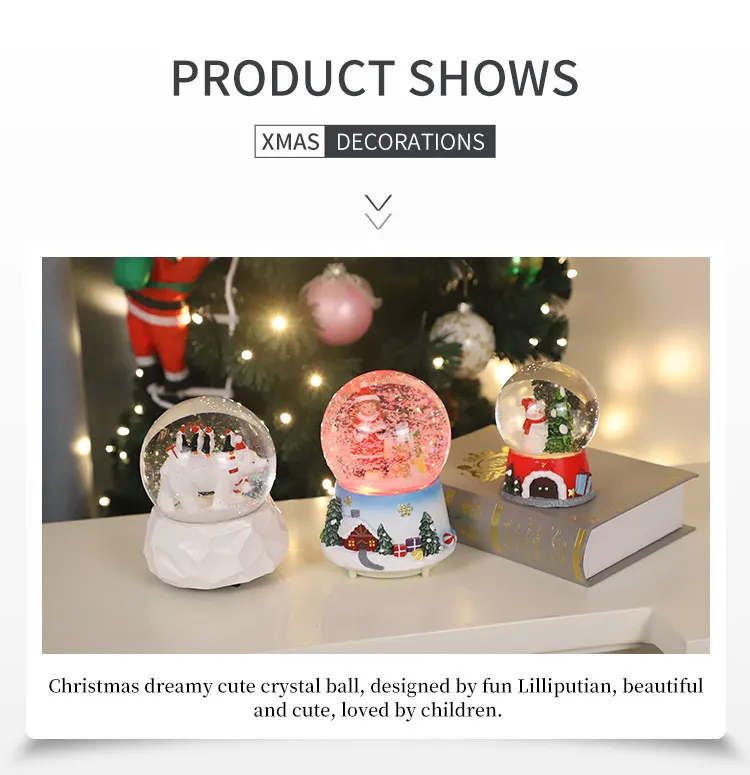 2024 Xmas Santa Claus Crystal Ball Children Snow Globe Christmas Glass Ornament Winter Ornament Suppliers manufacture