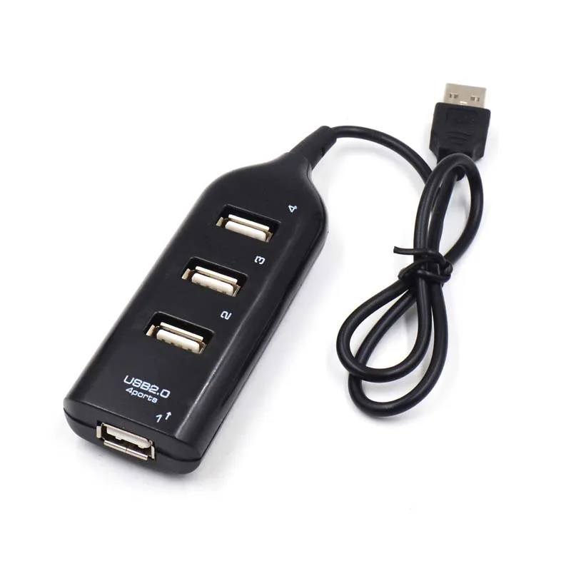Cantell  USB2.0 4-port Extender Plug Spot Usb Splitter Hub2.0 Integrated Line 1 Drag 4 Usb Converter