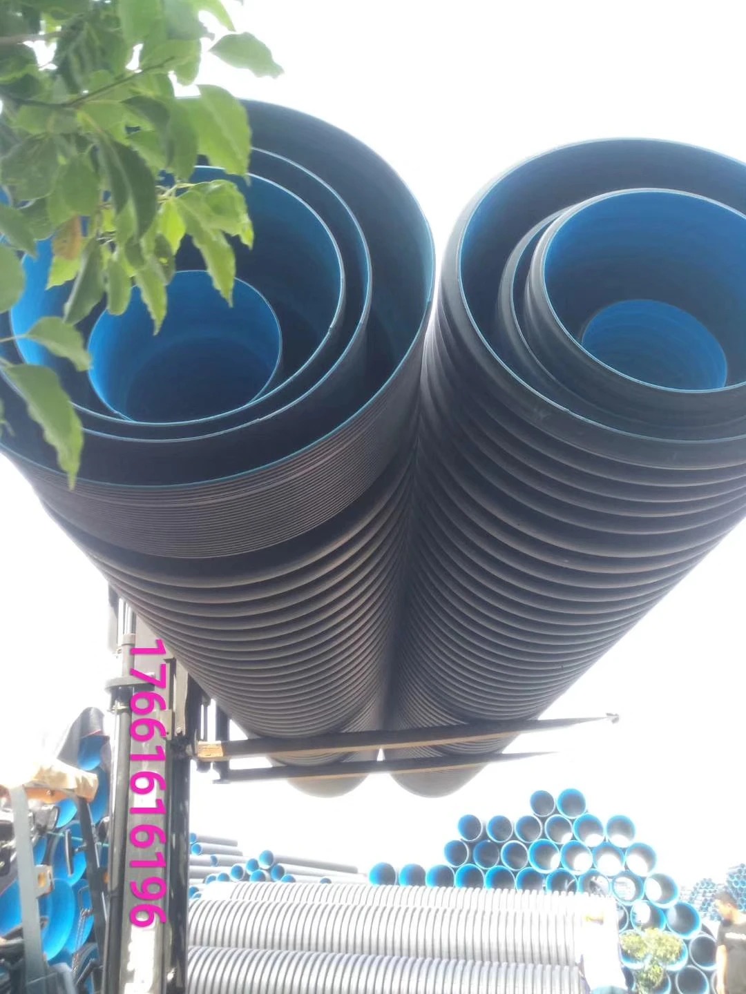 HDPEダブルウォールコルゲートパイプ SN8 800MM/1000MM/1200MM 排水パイプ