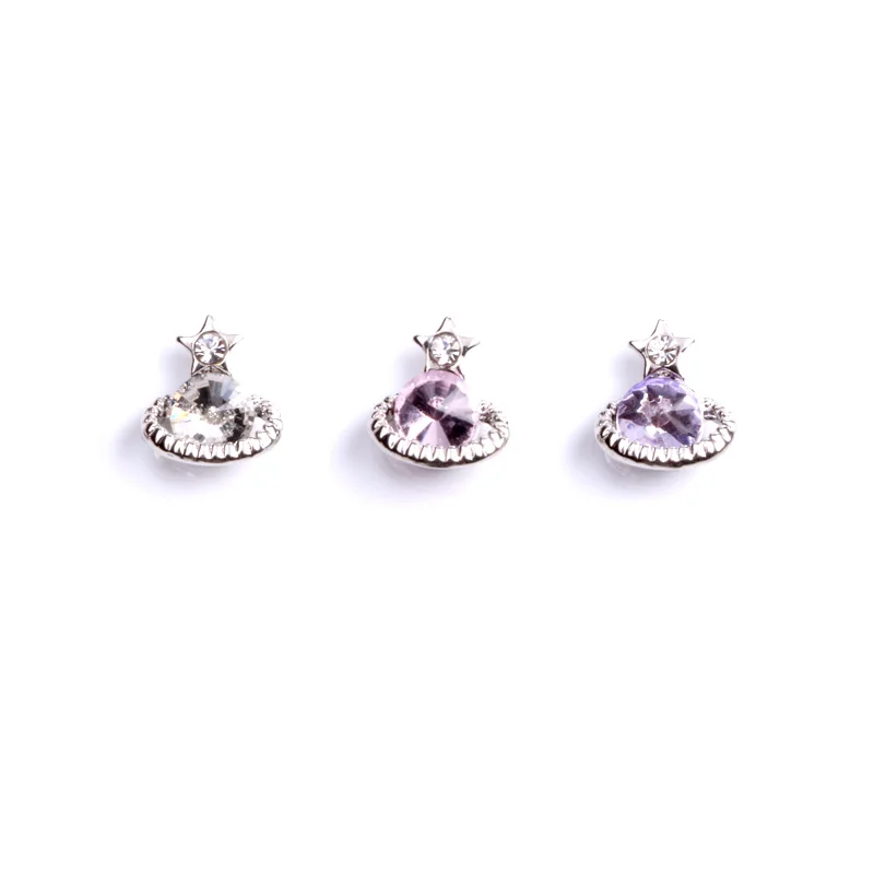 Colorful 3d Metal Alloy Nail Charms - 10pcs/bag Oem