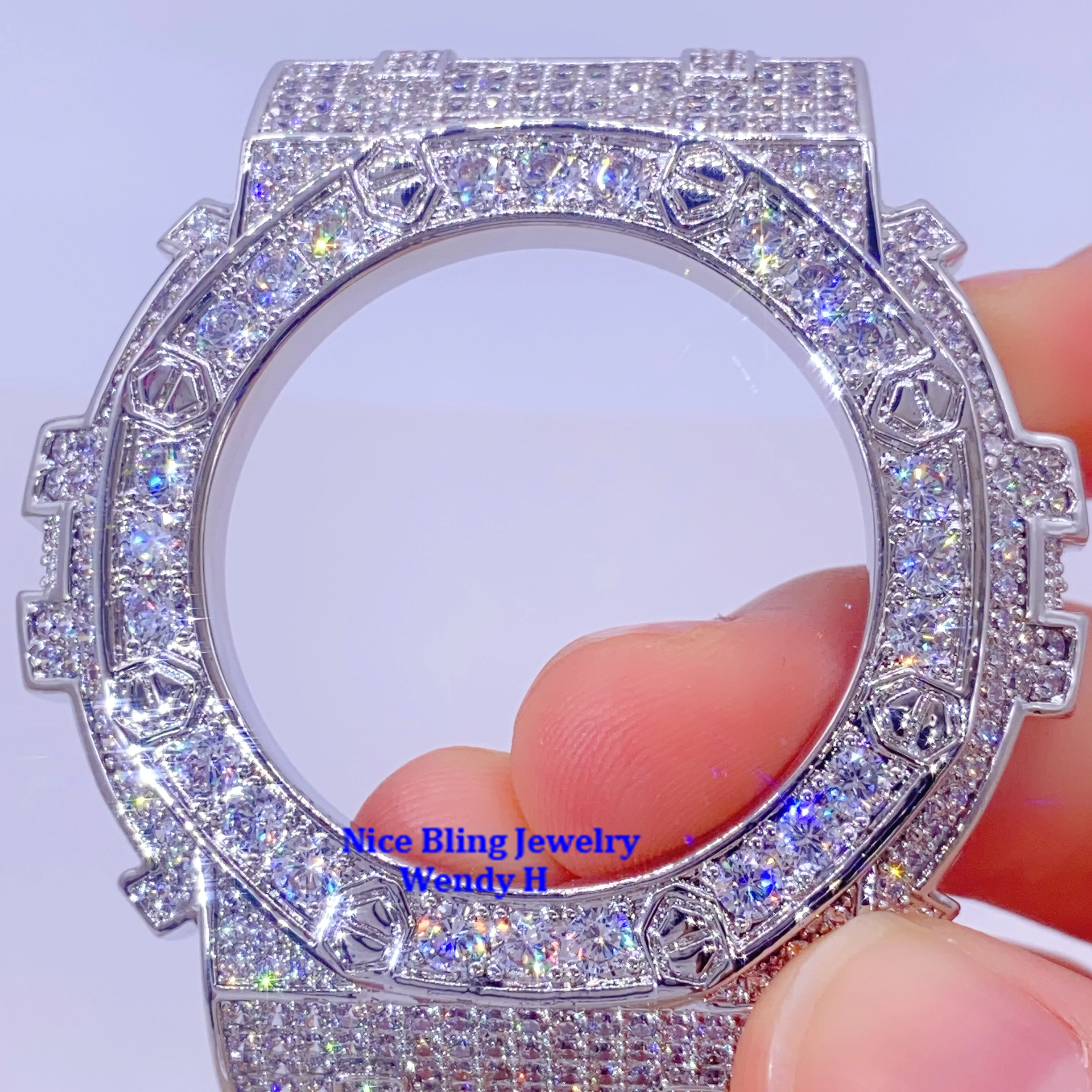 Iced Out Gshock Custom Made GA100 GA110 VVS Moissanite Diamond Watch Bezel