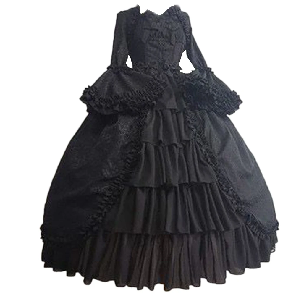Robe Médiévale Pour Femmes Rétro Renaissance Deguisement Victorienne Renaissance Gothique Steampunk Gothique Vintage Medievale Fête Gothique Carnaval Halloween Grande Taille Robe De Soirée Cocktail