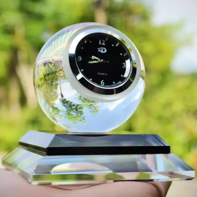High-quality Crystal Ball With Clock Car Perfume Seat Car Creative Gift Decoration Interior Accessories
