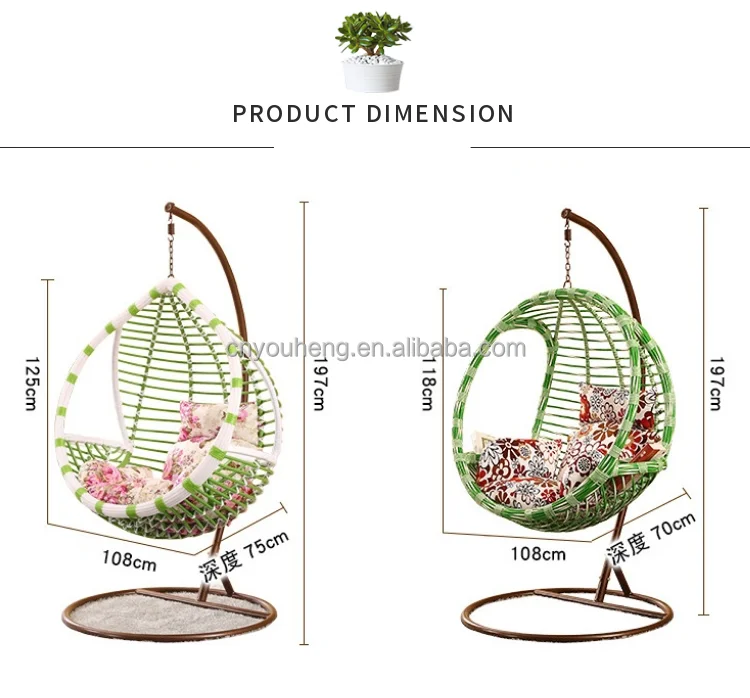 High-Swing Chairs With Metal Frame and Cotton Rope Wicker Swings for Indoor or Patio Use Camping Canopy With Rattan Material