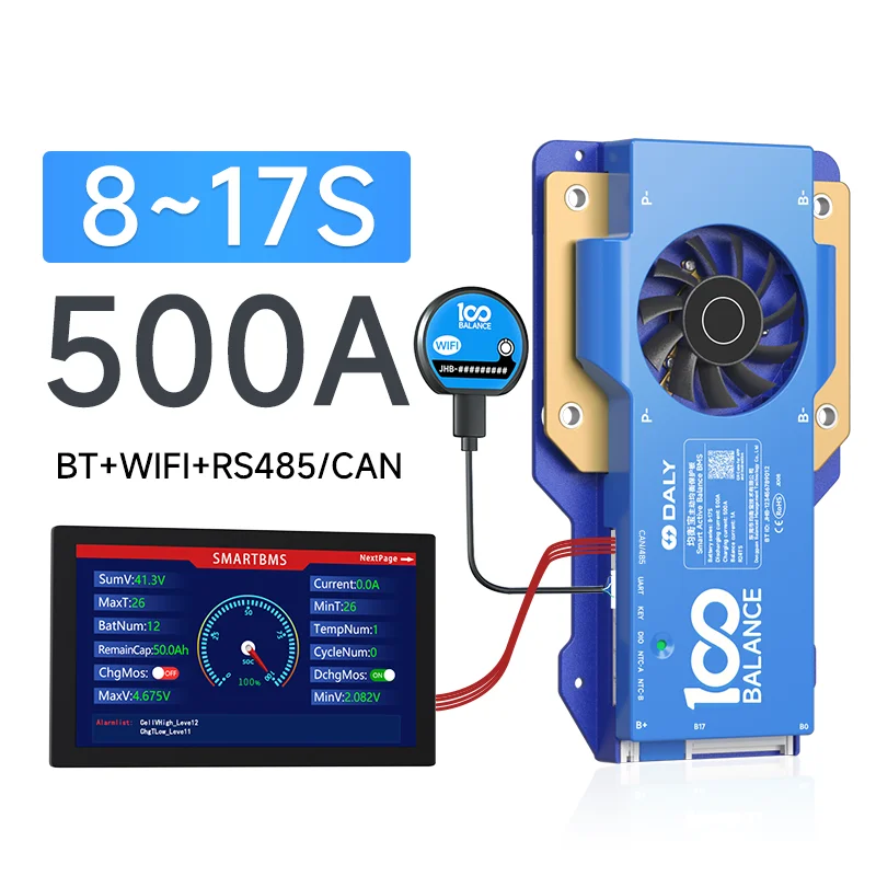 DALY Smart BMS 400A 24V-84V With Bluetooth - Active Balance Battery Protection Board For Li-ion/LiFePO4/LTO