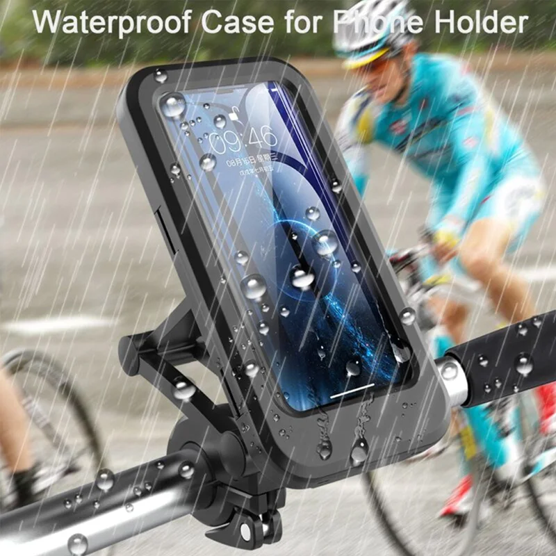 Bike Phone Holder Waterproof Motorcycle Phone Holder with TPU Touch Screen 360 degree Universal Bicycle Mobile Mount for phone