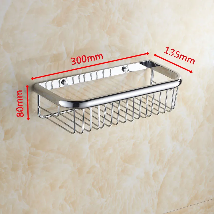 High Quality Brass Shower Shelf Shower Caddy Basket Bathroom Shampoo Holder