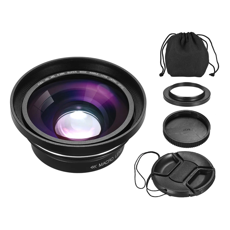 30mm 37mm 0.39X Full HD Wide Angle Macro Lens Accessory for Ordro Andoer Digital Video Camera Camcorder