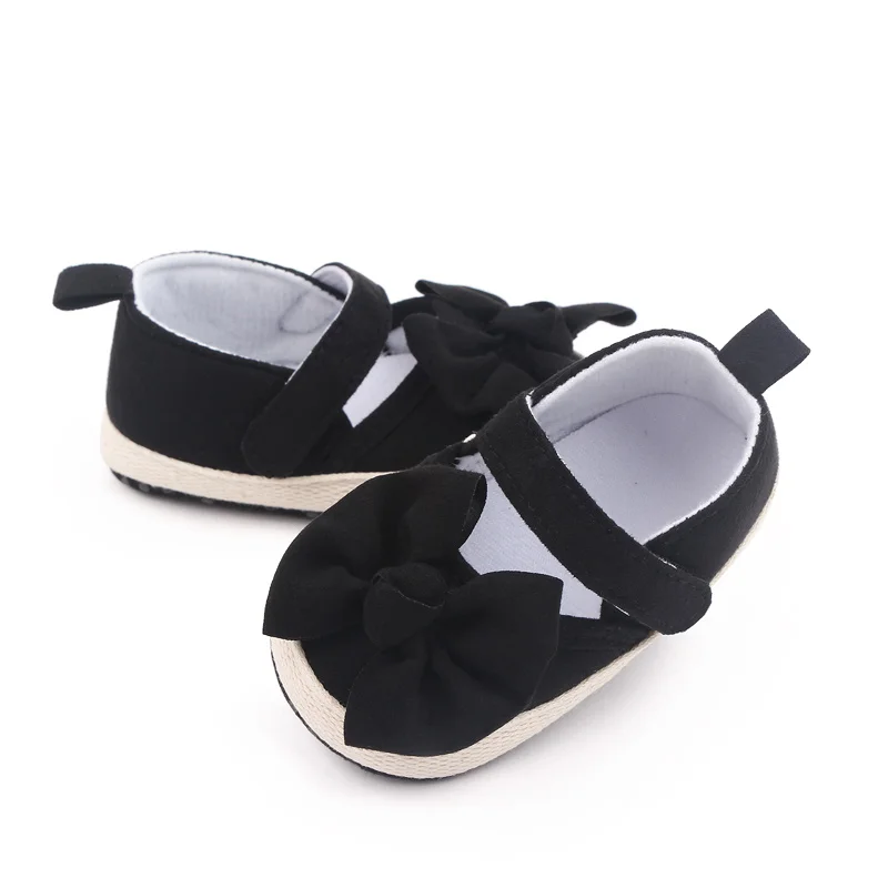Wholesale Beautiful Bow Design Soft Sole Newborn Infant Baby Girl Shoes supplier
