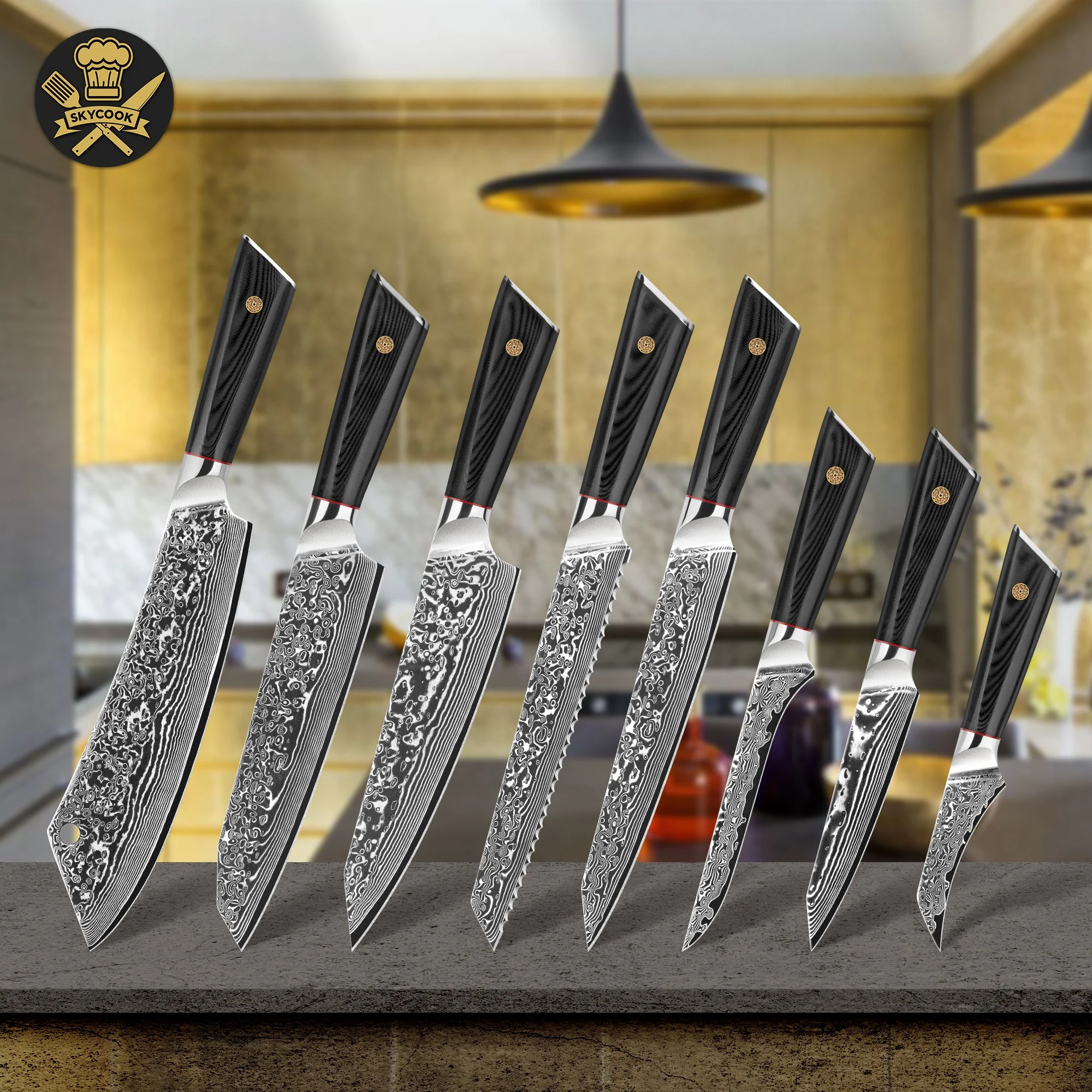 Stue kam Giraf 10% Off Custom Logo Top Selling 67 Layers Vg10 Japanese Kitchen Knives  Damascus Chef Knife Set With Free Shipping - Buy 67-layer G10 With Wood  Wooden Handle Handmade Drop Free Shipping Knifes