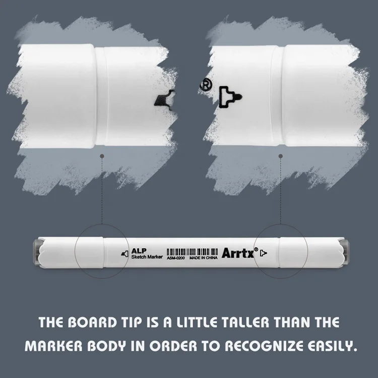 Wholesale Arrtx ALP Grey Tone Alcohol Markers Dual Tip Marker Pen