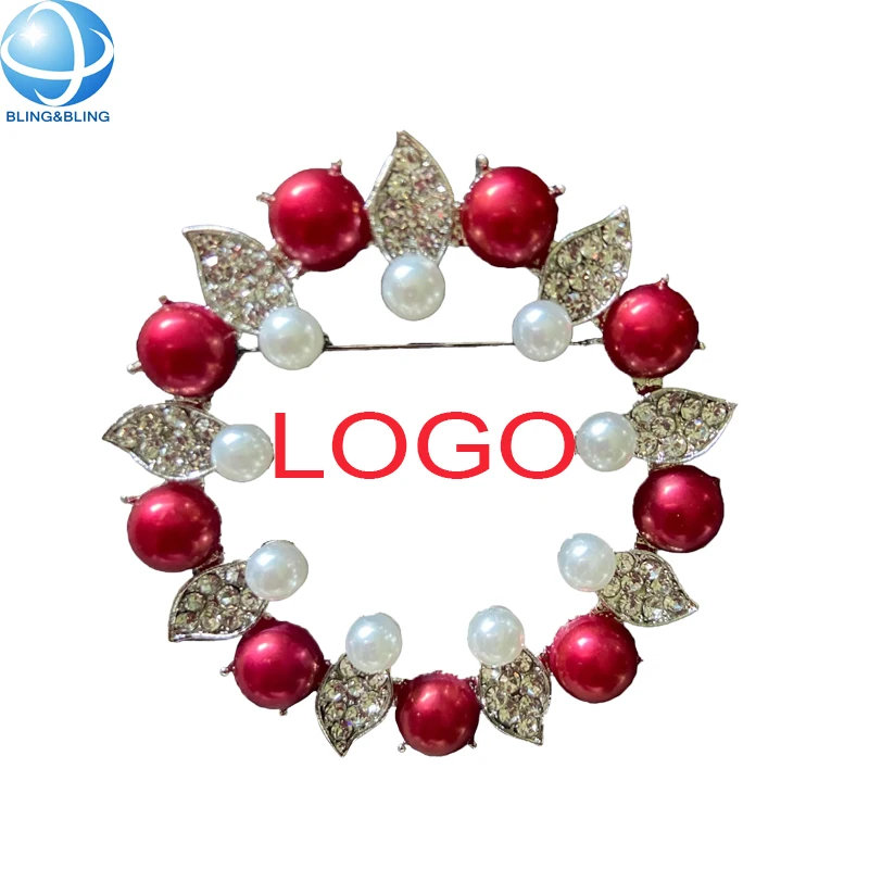 DELTA Sorority Brooch – Red Rhinestone Letter OOOOOP Pin For Jackets & Blouses