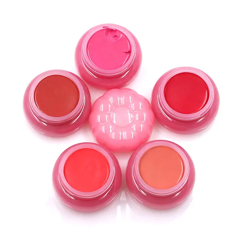 product private label flower shaped blush mud matte velvet long lasting waterproof cream blush custom logo wholesale makeup-3