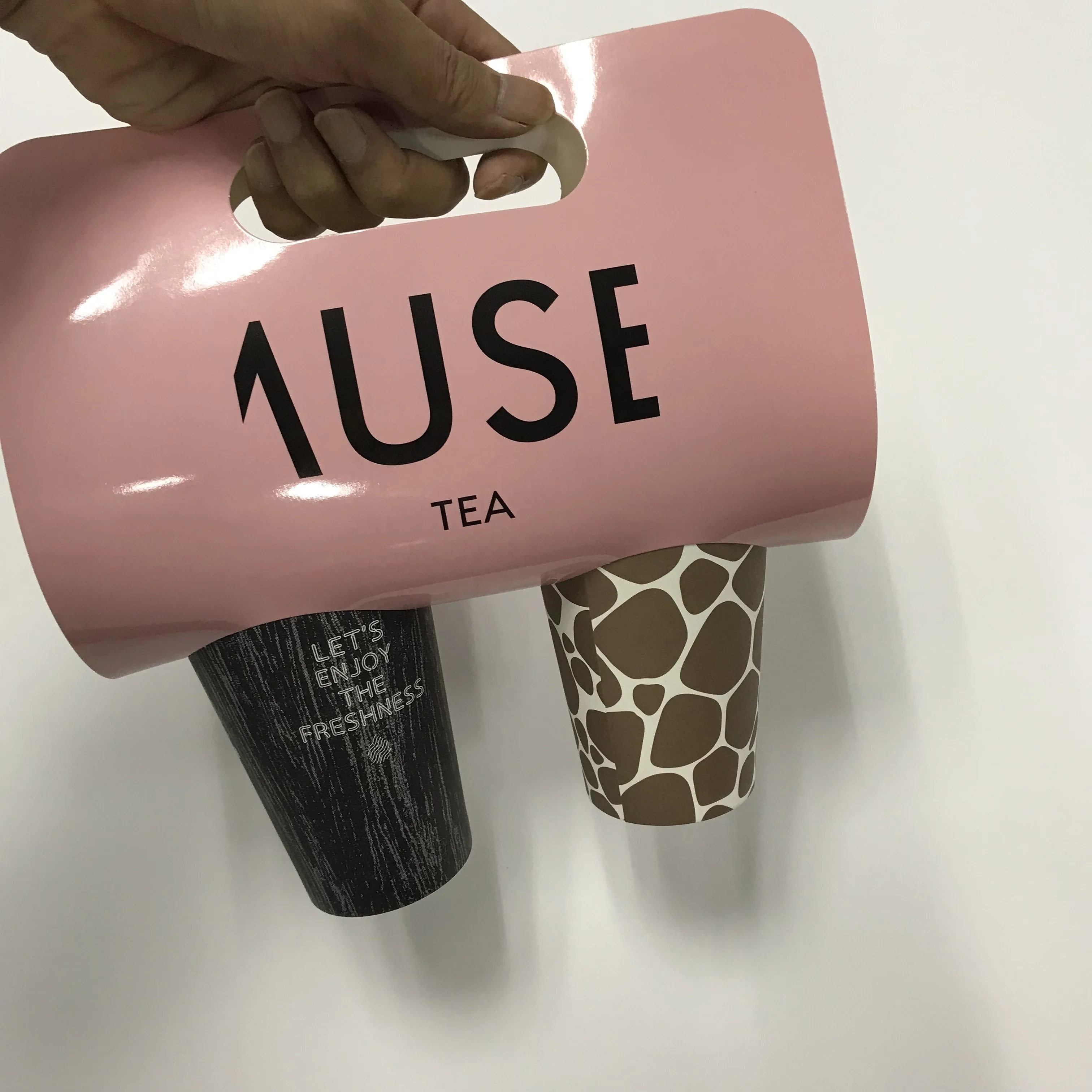Custom Logo Printing Disposable Takeaway paper cup holder