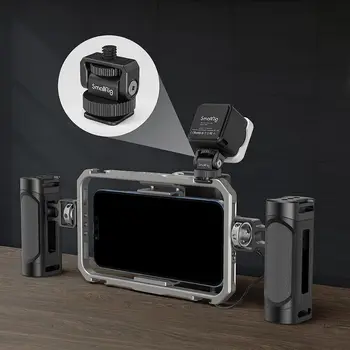 SmallRig 1/4" Mini Ball Head Cold Shoe Mount Adapter with 1/4"-20 Thread for Camera Phone Cage LED Video Light-3577 detail image