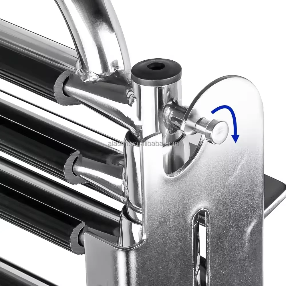 High Quality 4 Steps Boat Ladder Stainless Steel Marine Hardware Folding Telescopic Yacht Swim Ladder