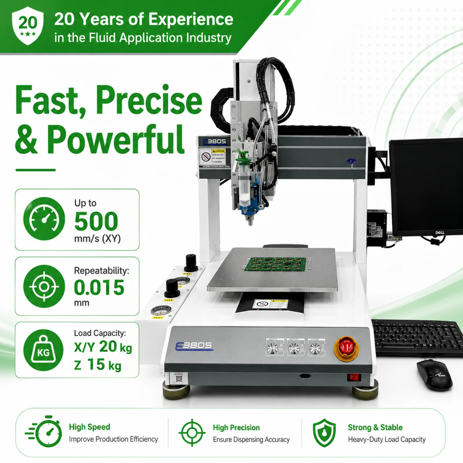 3 Axis Desktop Ccd Visual Pneumatic Injection Valve Epoxy Resin Adhesive Cnc Automatic Glue Dispenser Dispensing Machine Robot