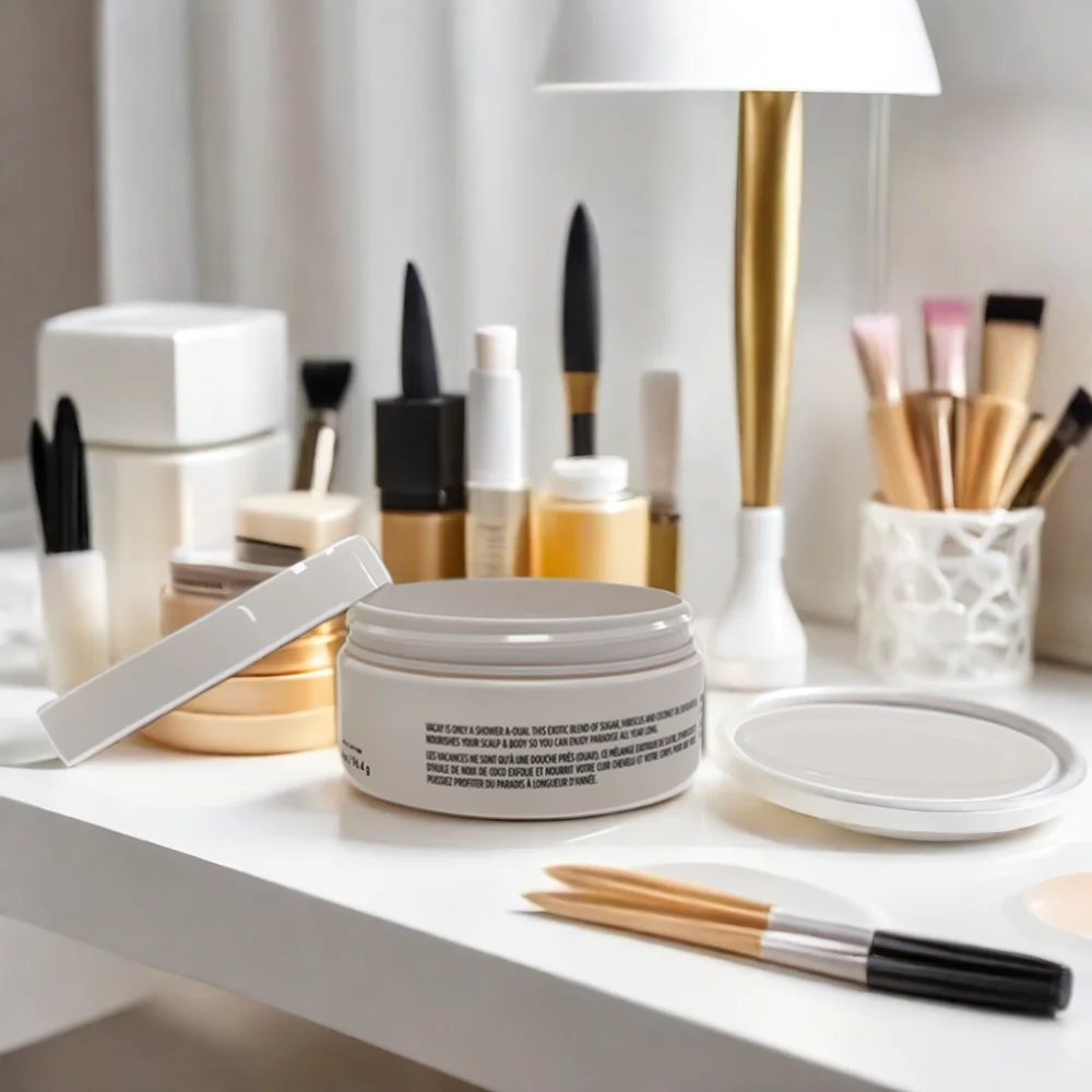 Custom Luxury 30ml to 600ml White Pet Matte Round Wide Mouth Plastic Body Butter Cleansing Cream Jar With Lid