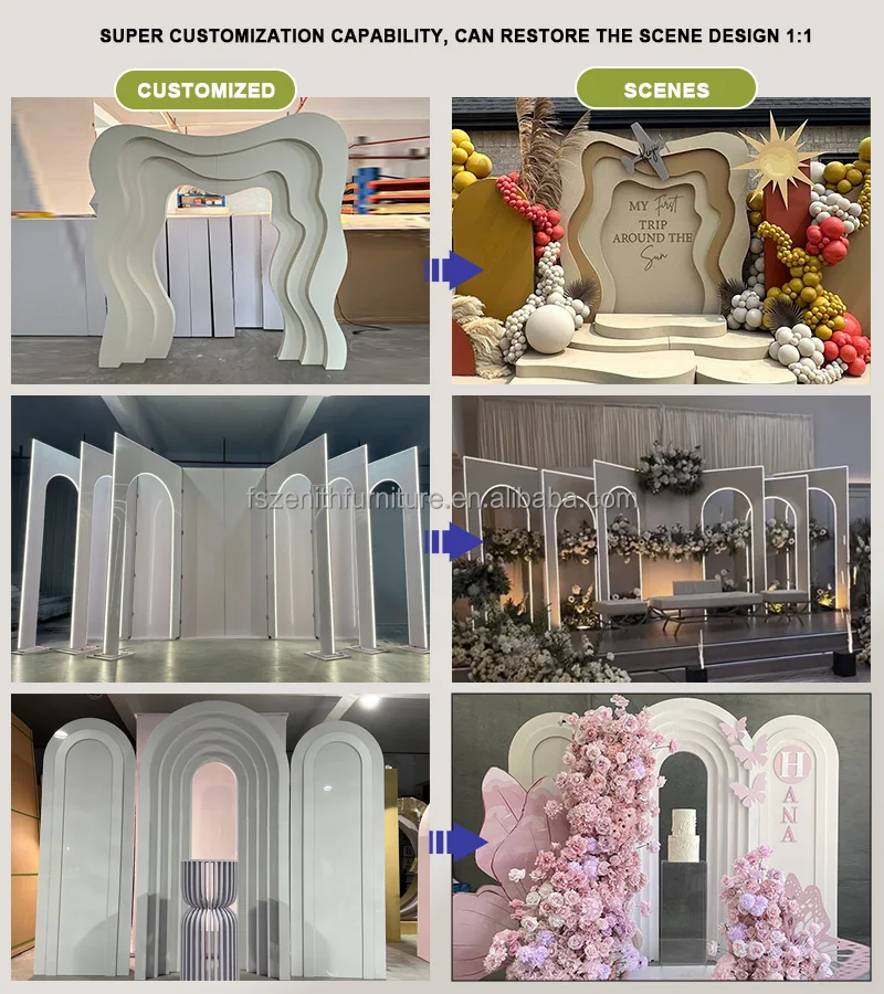 Set Fondale Ad Arco Con Supporto E Copertura 2,2m+1,8m – Bianco Per Matrimoni, Compleanni, Baby Shower | Decorazione Festa Con Borsa