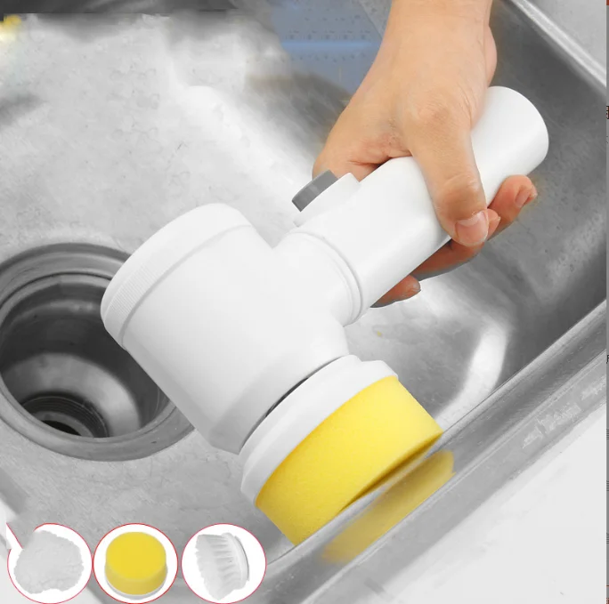 Набор щеток для чистки, миниатюрные портативные электрические вращающиеся щетки для кухни, ванной, раковины, пола, туалета