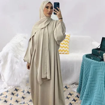 High Quality Modest Islamic Clothing Long Prayer Dress Plain Nida Abaya ...